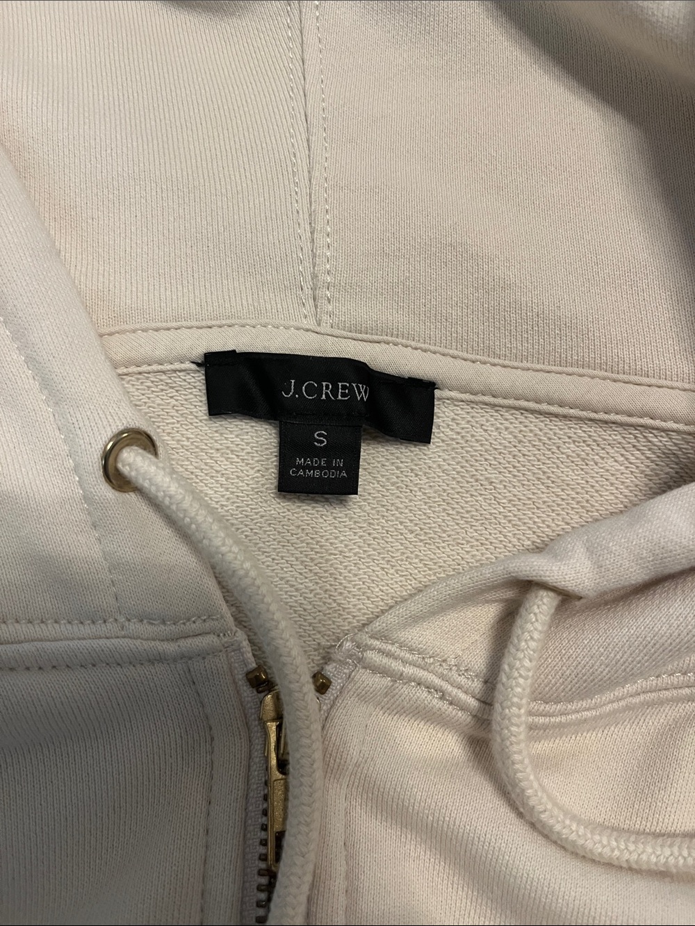 J Crew Women's Cream Zipper Hoodie & Joggers Set - Picture 2 of 7